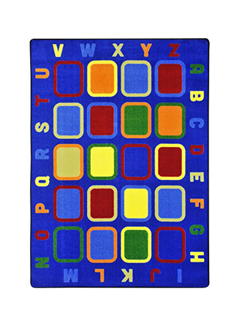 Kid Essentials Early Childhood Alphabet Tiles Area Rug Blue 162.56 x 233.68centimeter