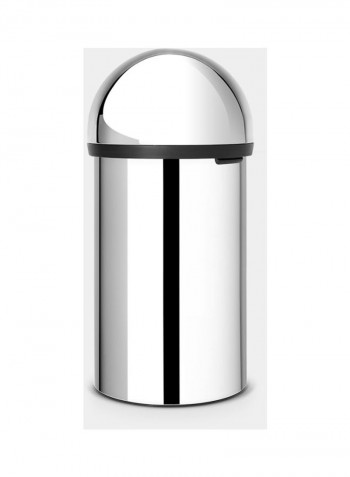 Stainless Steel Push Bin Brilliant Steel 40x81x40centimeter