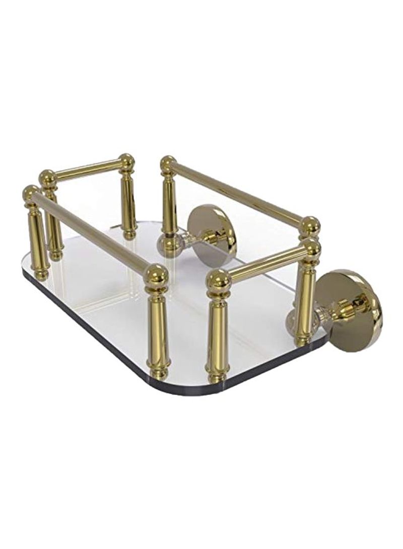 Wall Mounted Guest Towel Holder Clear/Golden 10.2x8x5inch