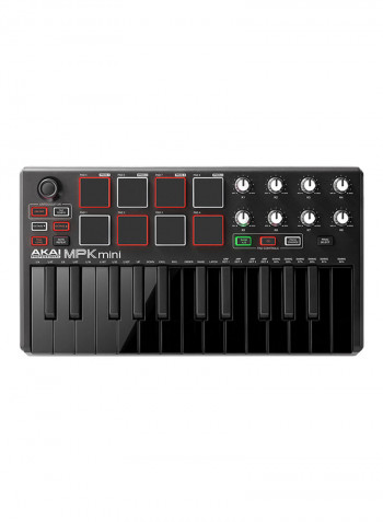 MPK mini MKII - Compact Keyboard and Pad Controller (Black-on-Black) MPKMINI2BLACKXEU Black