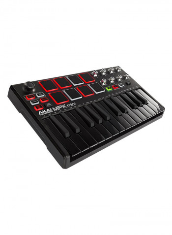 MPK mini MKII - Compact Keyboard and Pad Controller (Black-on-Black) MPKMINI2BLACKXEU Black