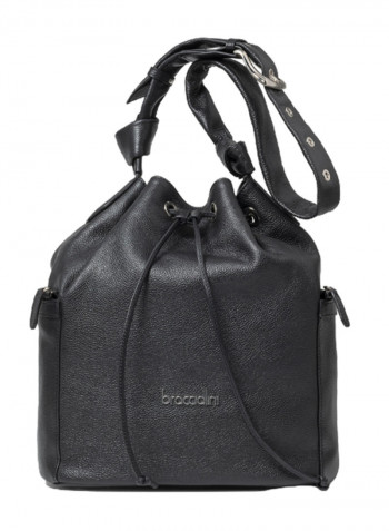 Adjustable Strap Nora Bucket Bag Black