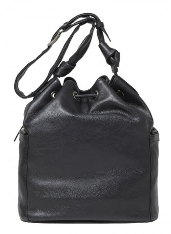 Adjustable Strap Nora Bucket Bag Black