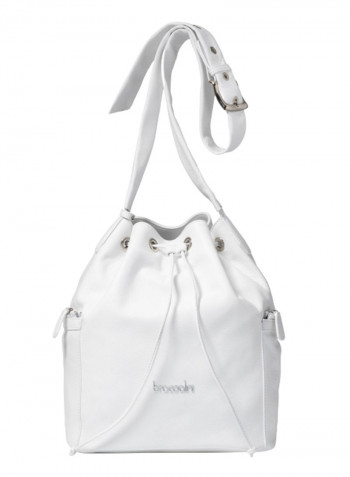 Adjustable Strap Nora Bucket Bag White