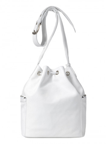 Adjustable Strap Nora Bucket Bag White
