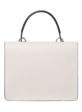 Michelle Logo Detail Shoulder Bag White/Blue/Black