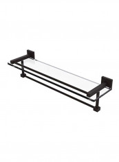 Montero Collection Gallery Towel Bar Glass Shelf Oil-Rubbed Bronze/Clear 22inch