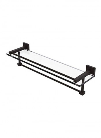 Montero Collection Gallery Towel Bar Glass Shelf Oil-Rubbed Bronze/Clear 22inch
