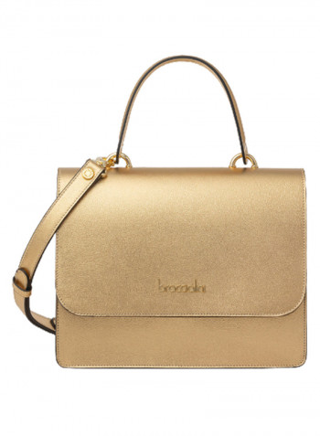 Logo Detail Michelle Crossbody Bag Gold