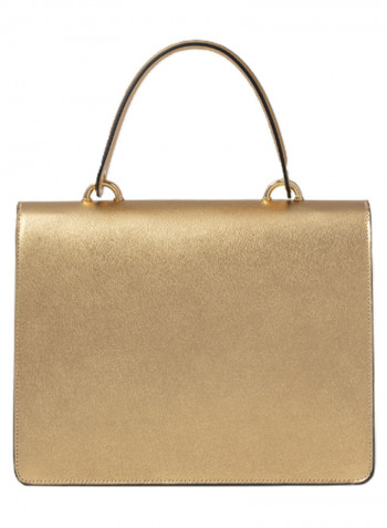 Logo Detail Michelle Crossbody Bag Gold