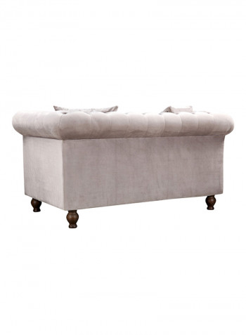 2-Seater Sofia Tufted Sofa With Scatter Cushions Grey