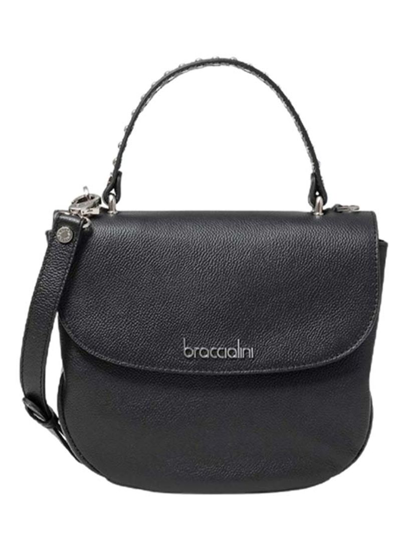 Naomi Mini Logo Detail Crossbody Bag Black
