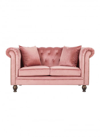 Sofia 2-Seater Sofa With Cushions Pink