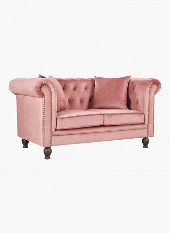 Sofia 2-Seater Sofa With Cushions Pink