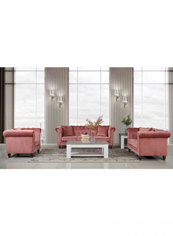 Sofia 2-Seater Sofa With Cushions Pink