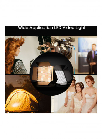 Dimmable LED Video Light Set Black