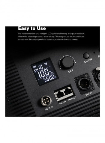 Dimmable LED Video Light With Remote Control Black