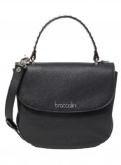 Naomi Logo Detail Shoulder Bag Black/Silver