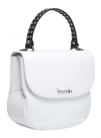 Naomi Mini Logo Detail Crossbody Bag White/Black