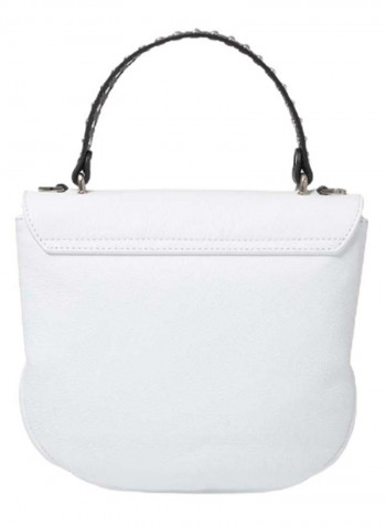 Naomi Mini Logo Detail Crossbody Bag White/Black