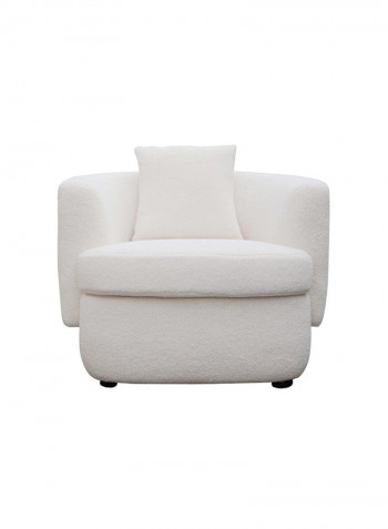 1 Seater Larisa Fabric Sofa White 97x89x71cm