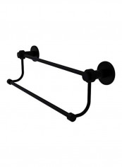 Mercury Collection Double Groovy Accents Towel Bar Matte Black 30inch