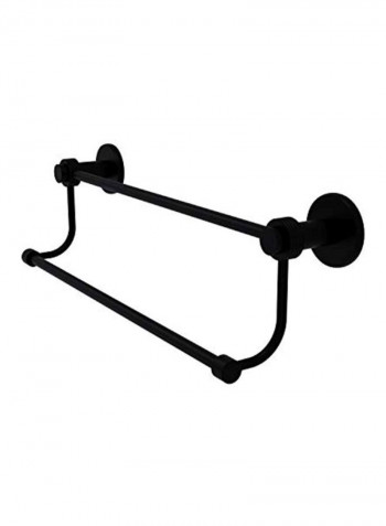 Mercury Collection Double Groovy Accents Towel Bar Matte Black 30inch