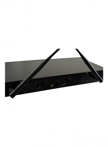 Wireless Microphone System With 2 Mic PDWM2800 Black