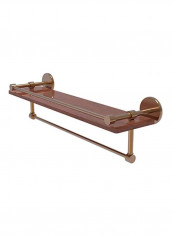 Prestige Skyline Collection IPE Ironwood Gallery Rail And Towel Bar Wood Shelf Gold/Brown 22inch