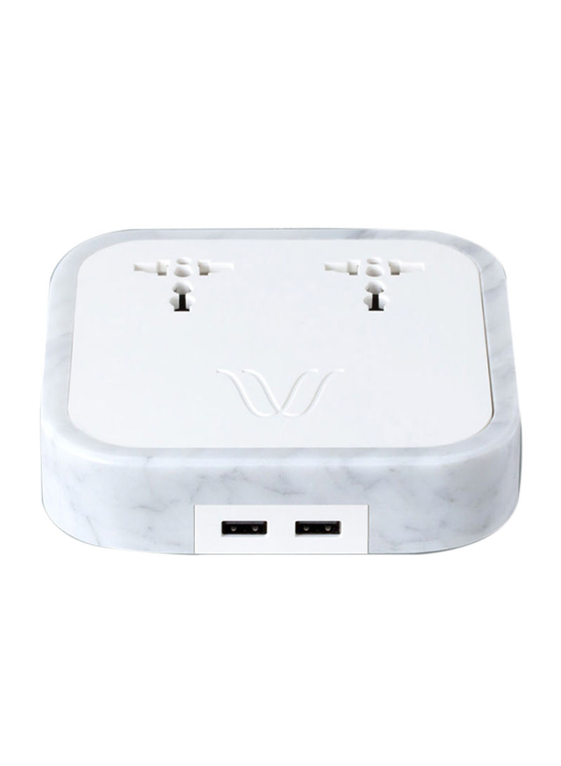 Italian Classic Mobile Charger White Marble/White