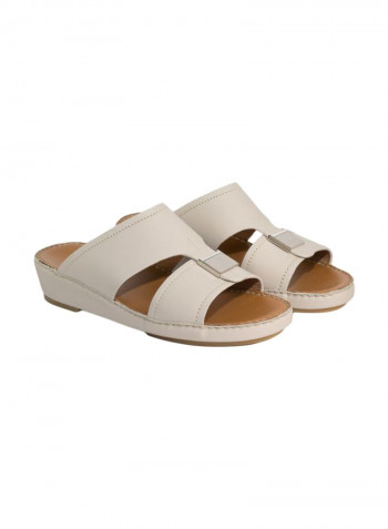 Leather Arabic Sandals Beige/Brown