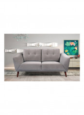 Signet 2-Seater Sofa With 2 Cushions Grey 90 x 179 x 98cm
