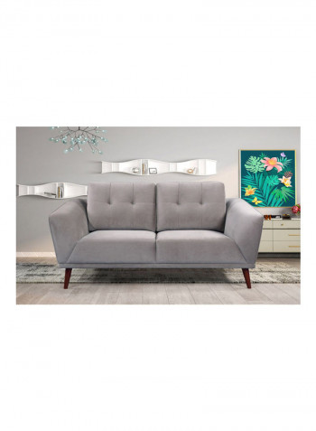 Signet 2-Seater Sofa With 2 Cushions Grey 90 x 179 x 98cm