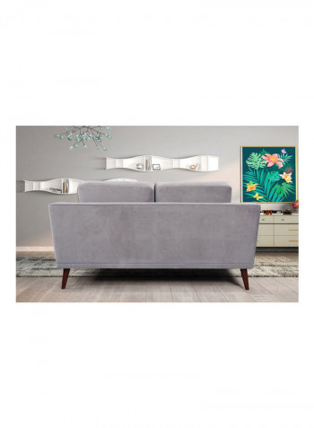 Signet 2-Seater Sofa With 2 Cushions Grey 90 x 179 x 98cm