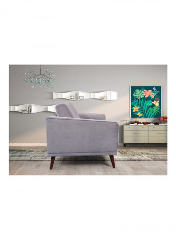 Signet 2-Seater Sofa With 2 Cushions Grey 90 x 179 x 98cm