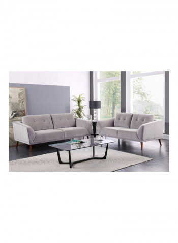 Signet 2-Seater Sofa With 2 Cushions Grey 90 x 179 x 98cm