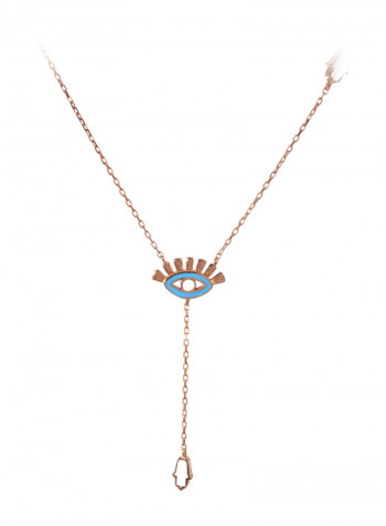 18 Karat Gold Evil Eye Necklace