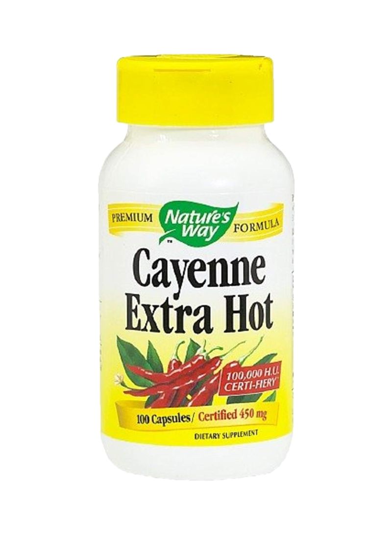 Pack Of 12 Cayenne Extra Hot Dietary Supplement 450mg