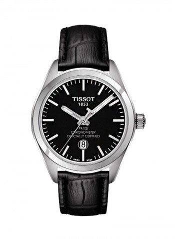 Women's Leather Analog Wrist Watch T101.251.16.051.00