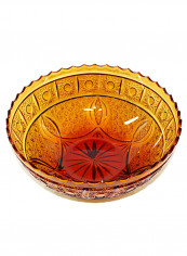 Decorative Crystal Fruit Vase Carousel Amber 140 x 314centimeter
