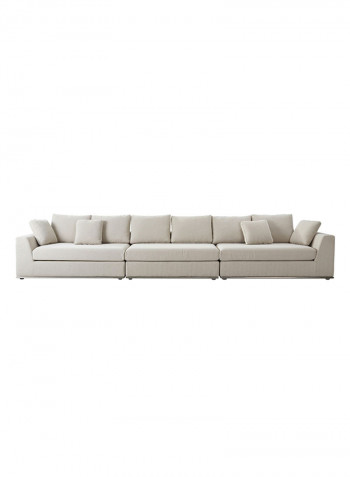 Giovanni Large And Luxurious Armless Chair Beige 101x129cm