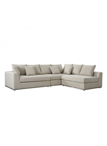 Giovanni Large And Luxurious Armless Chair Beige 101x129cm