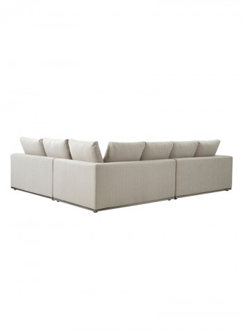 Giovanni Large And Luxurious Armless Chair Beige 101x129cm