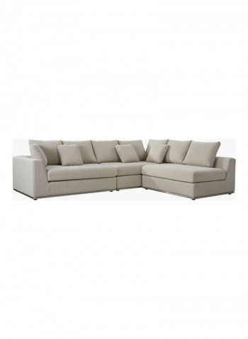 Giovanni Large And Luxurious Armless Chair Beige 101x129cm
