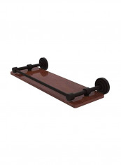 Dottingham Collection Wood Shelf Brown/Black 16inch
