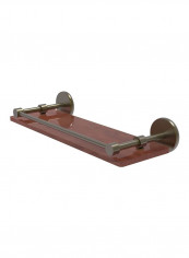 Prestige Skyline Collection Gallery Rail Wood Shelf Brown/Silver 16inch