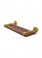 Waverly Place Collection Wooden Shelf Gold/Brown 16inch