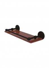 Wooden Bath Shelf Brown/Black 16inch