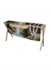 Latch Hook Rug Frame Beige 6.8x3.5x33.6inch
