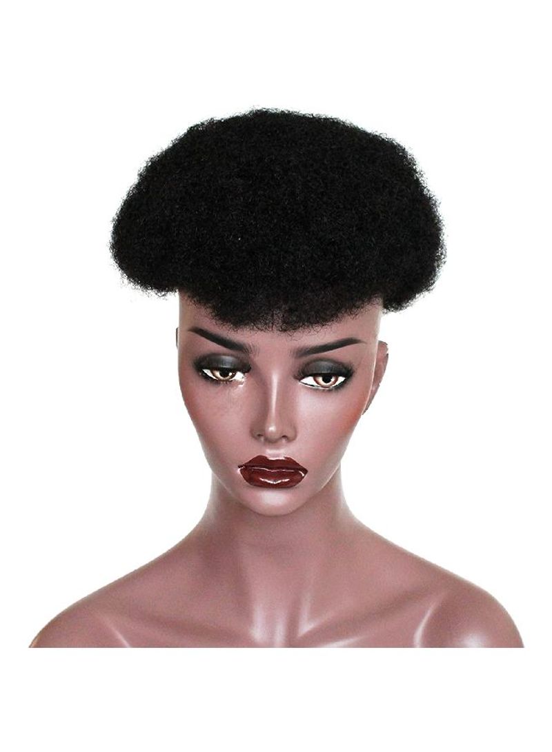 Toupee Afro Curly Short Hair Wig Black